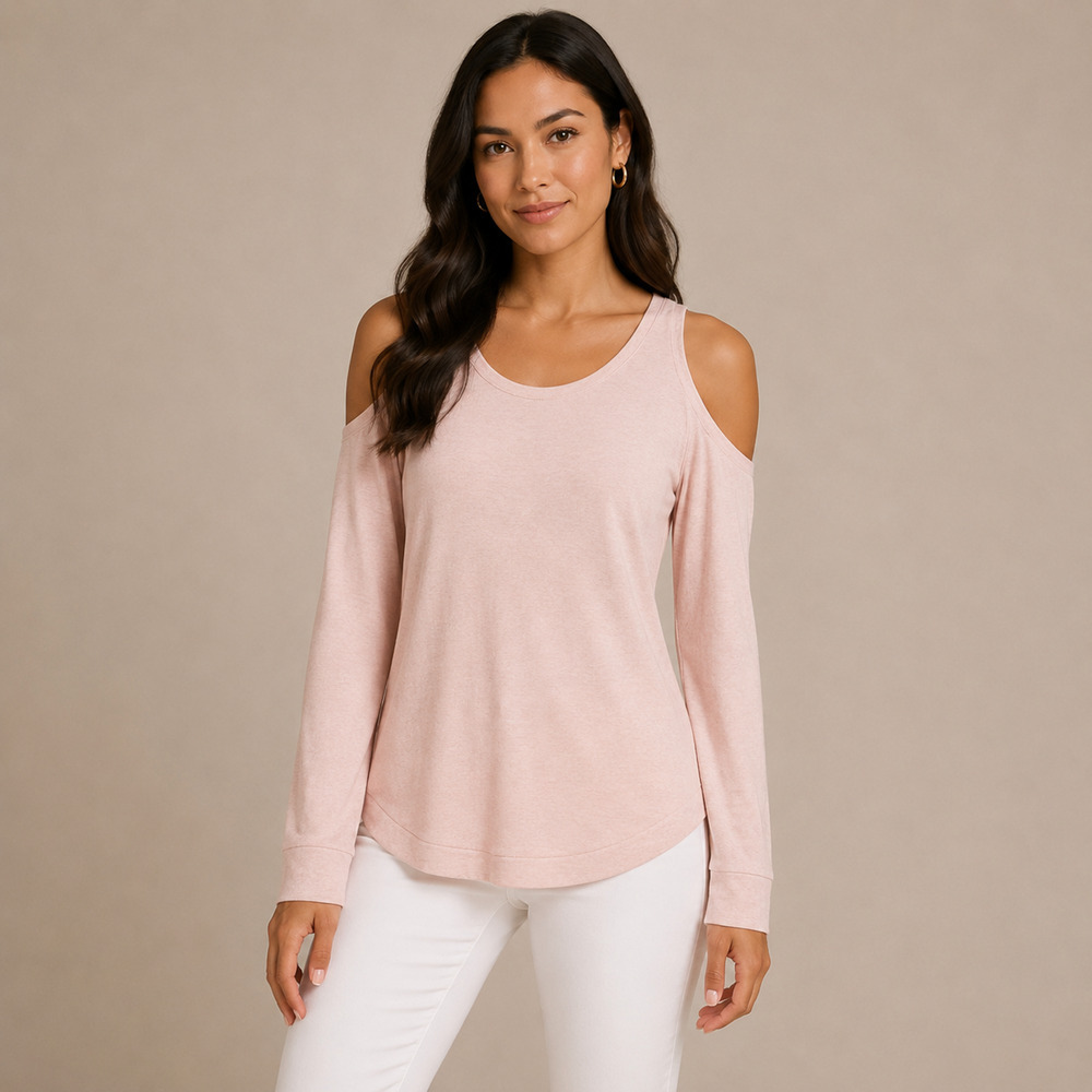 Lilly Pulitzer Sunny Shoulder Sandy Pullover Heathered Light Pink Top XS
